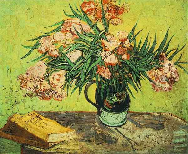 Vaso-di-oleandri-e-libri-Vase-with-Oleanders-and-Books